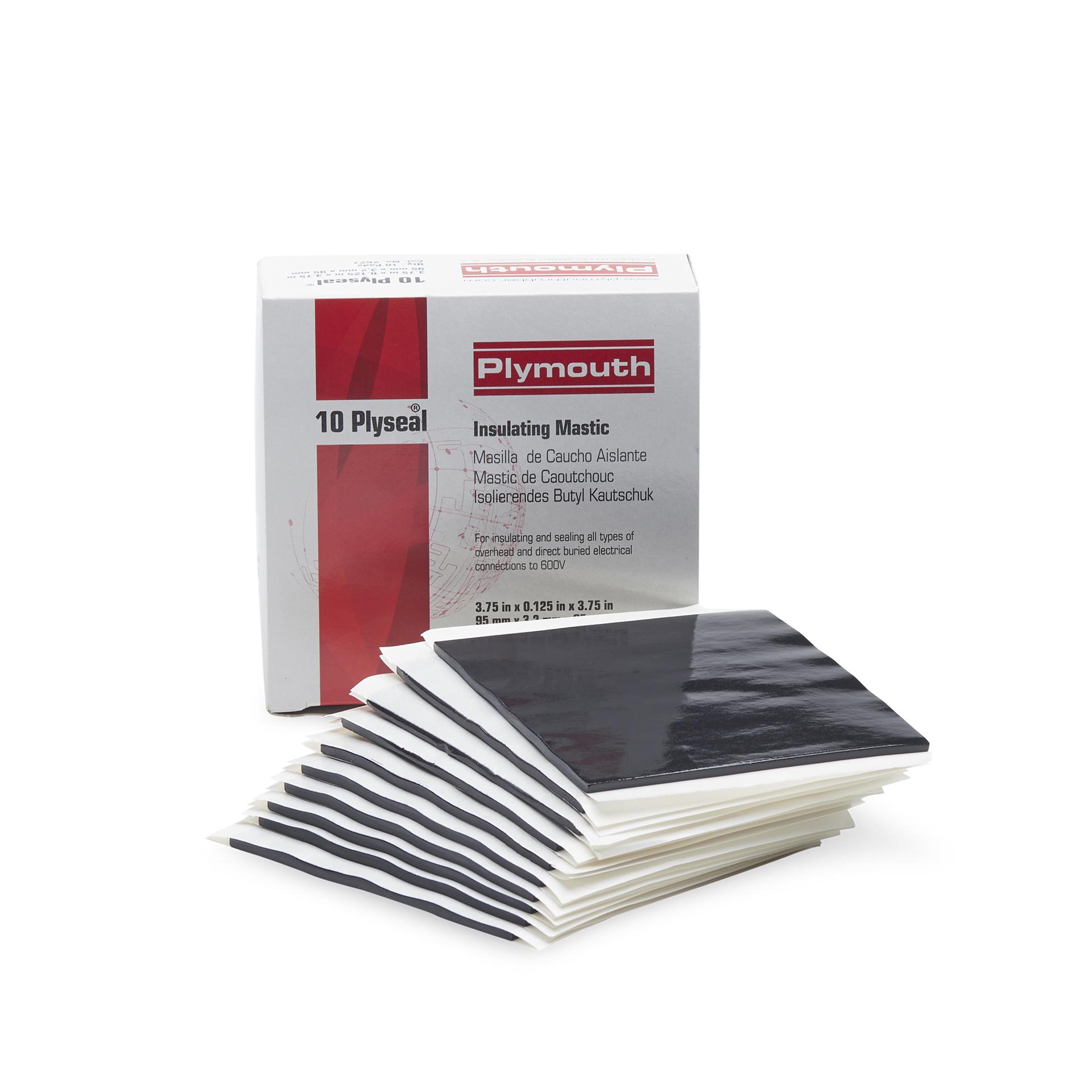 Plymouth 10 Plyseal schwarzer Isolierspachtel, 95 mm × 3,2 mm × 3 m
