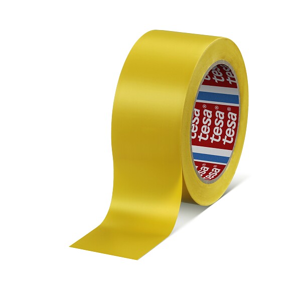 60760G Tesa PVC-Klebstoff Signalband Gelb 33 m × 1280 mm
