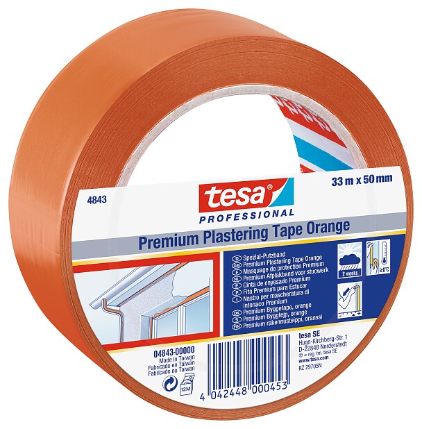tesa 4843 orange ribbon for plastering