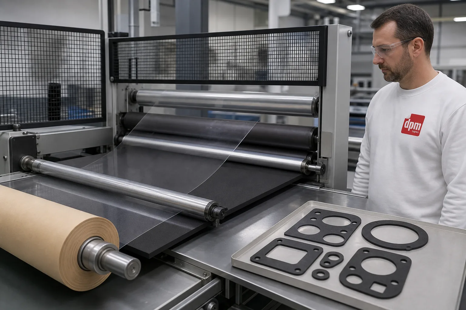 Laminazione adesiva di gomma e schiuma prima della fustellatura