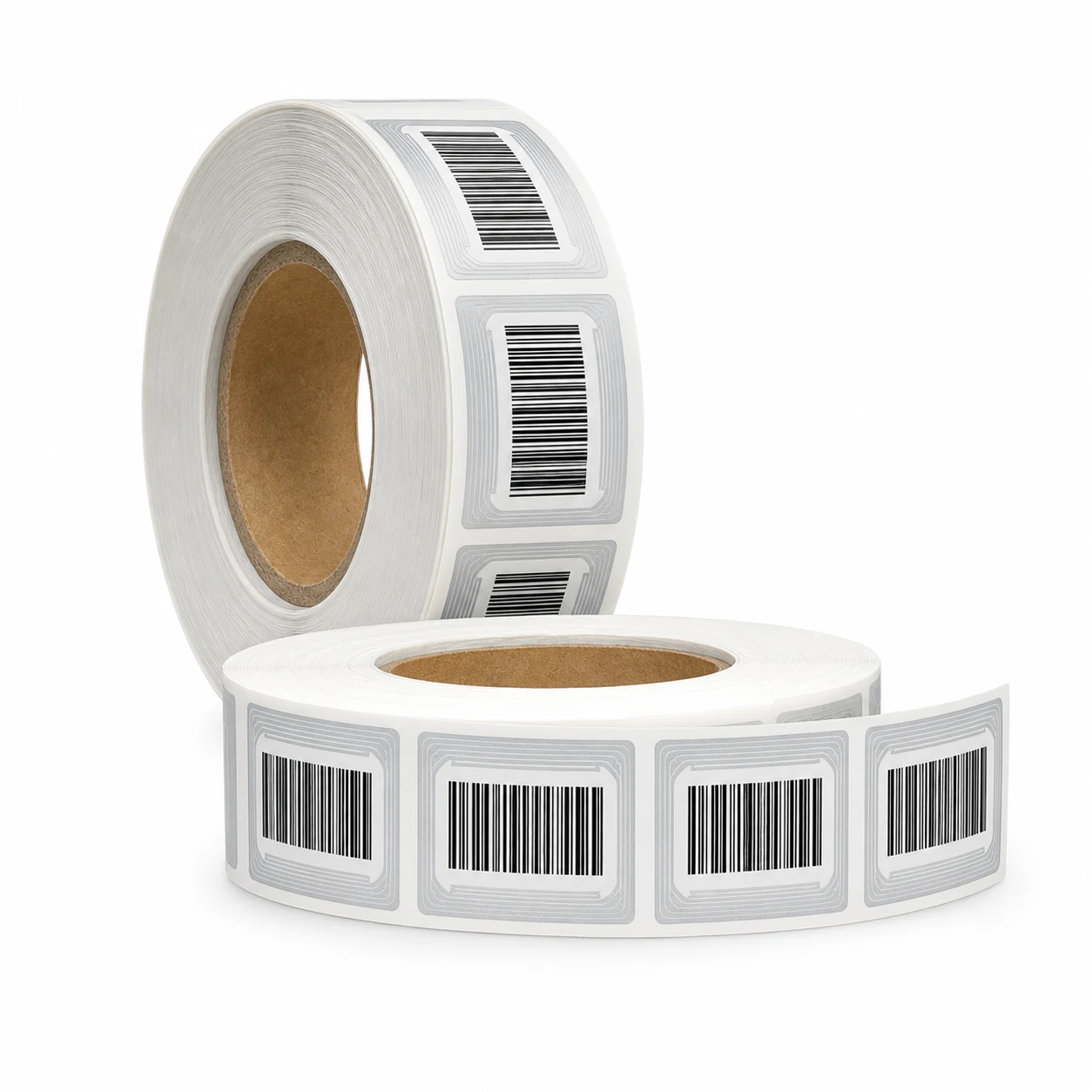 Pack of 2 rolls DPM Tapes RF 8.2 MHz anti-theft labels 3 × 3 cm fake barcode, 1000 per roll