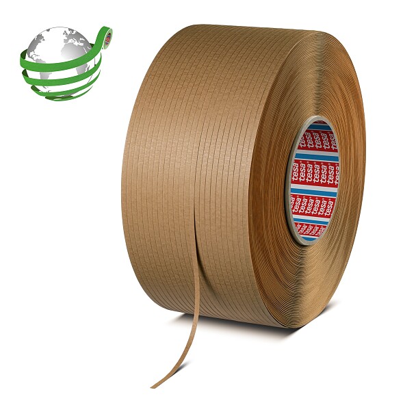 tesa 51344 monoadesivo Paper tear tape, 10000 m × 6 mm, marrone