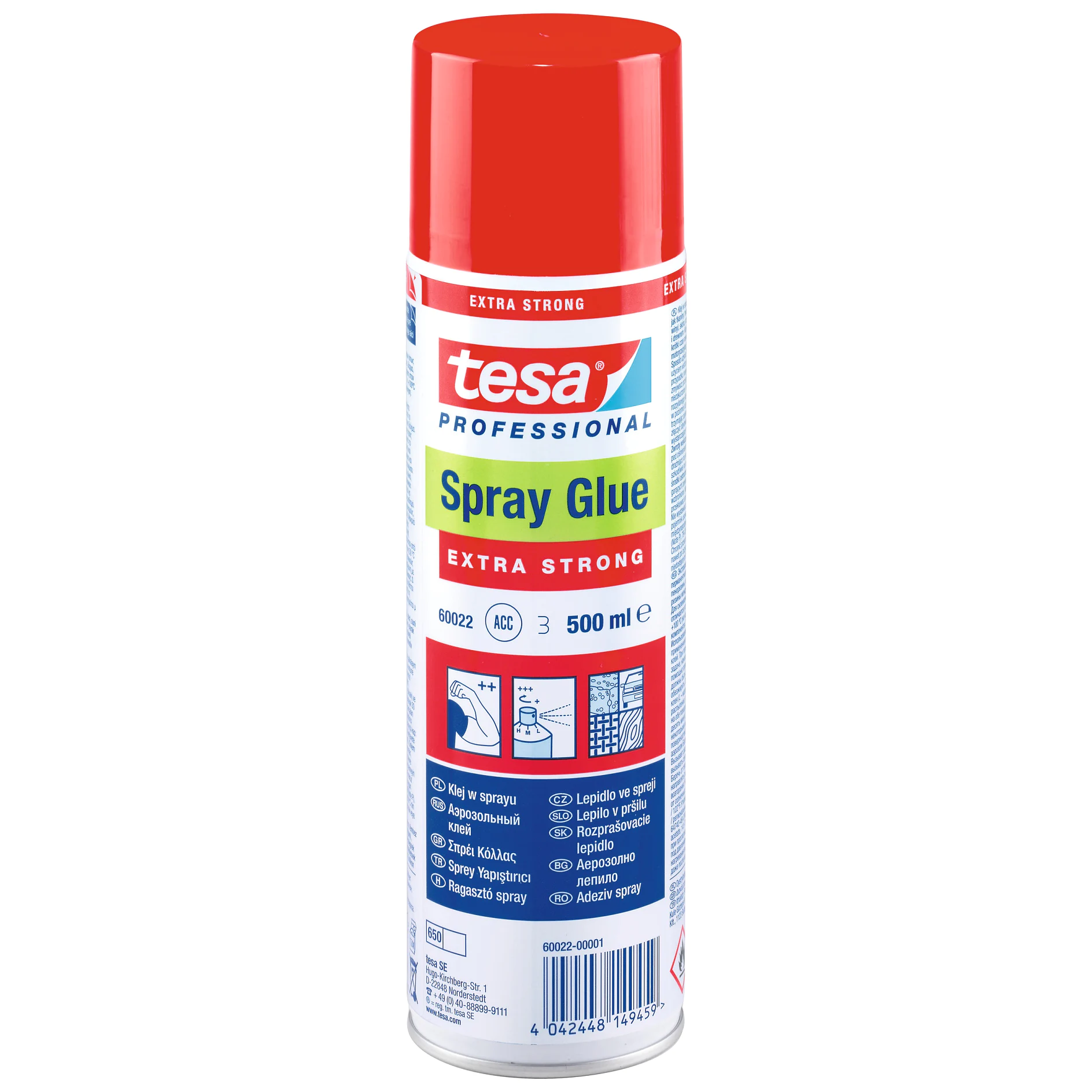 tesa 60022 Spray Glue extra strong, 500ml