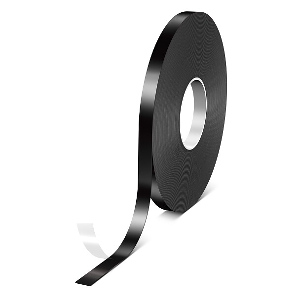 tesa 92105 500 µm biadesivo PE nastro in schiuma HiP, 25 m × 610 mm, nero