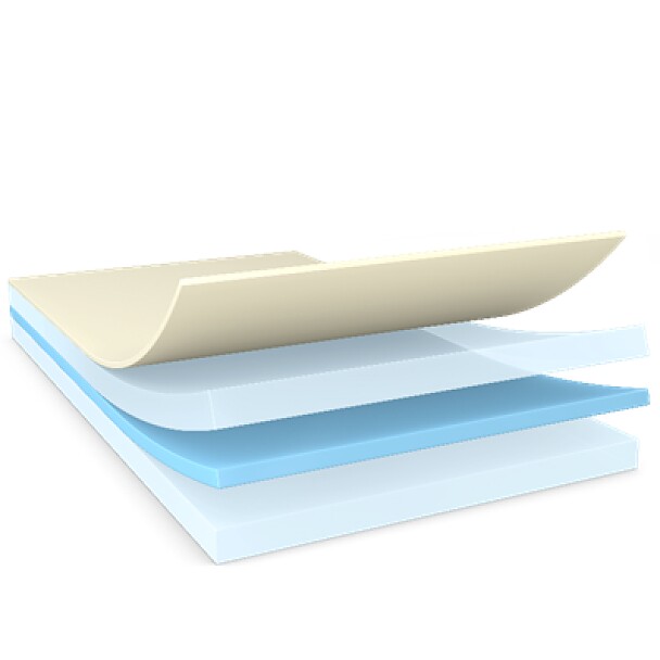 tesa 58372 50 µm biadesivo PET tape, ritardante di fiamma, 100 m × 1250 mm, trasparente